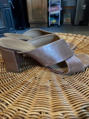 Nisolo Tan Leather Crisscross Mule Slides